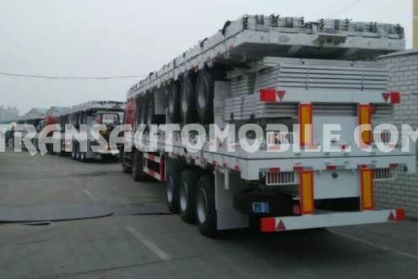 Sinotruk  3 axles flatbed semi-trailer with side walls 60 tons